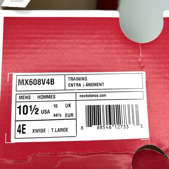 New Balance men’s wide 4E black training sneakers shoes MX608V48 - Picture 11 of 11